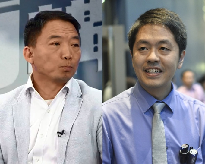 胡志偉（左）表示，應等候法庭裁決後再決定許智峯去留問題。