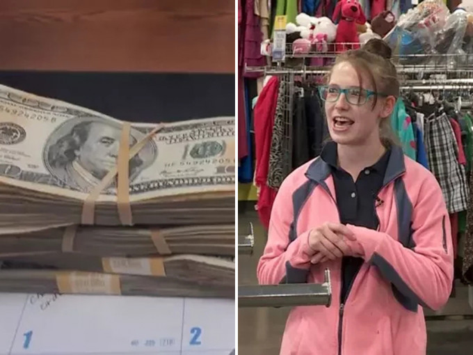 Andrea在毛衣發現大量鈔票。