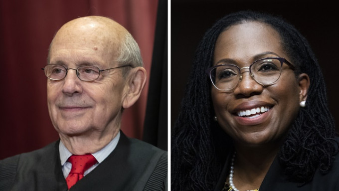 美最高法院大法官布雷耶(左)将退休，拜登或任命杰克逊(右)接任。AP资料图片