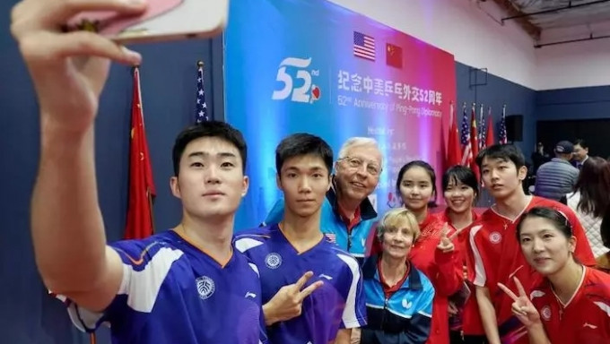 北京大學乒乓球隊多次訪美交流。