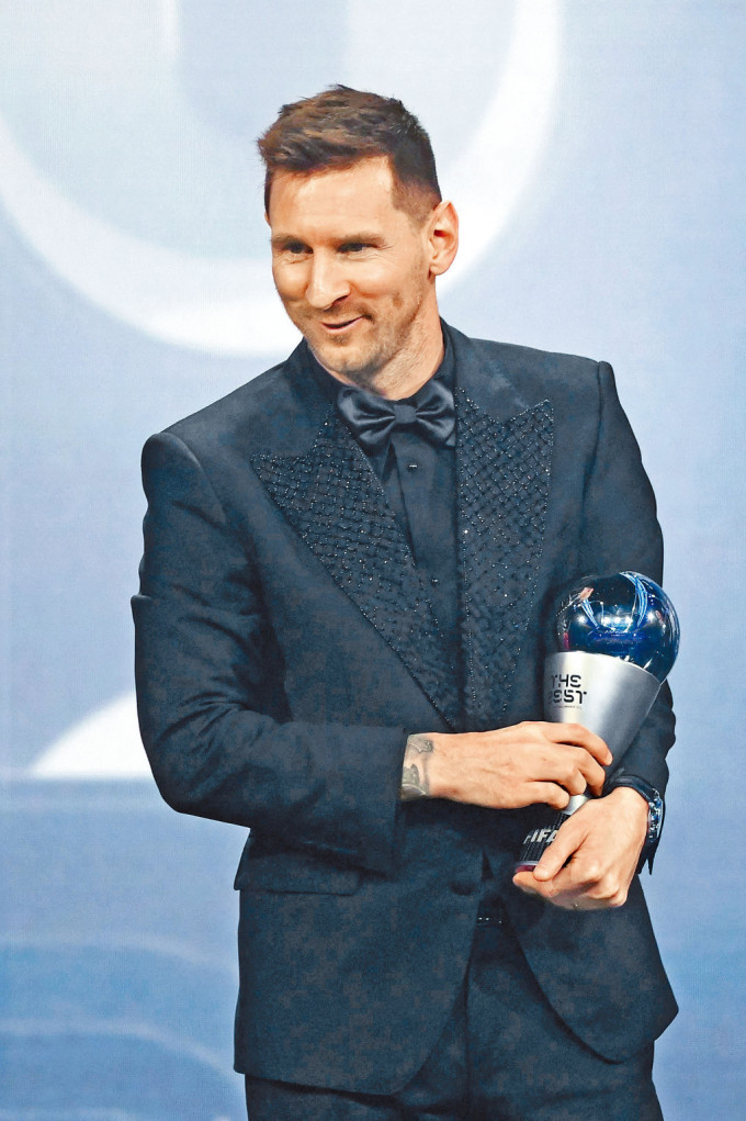 美斯第7度贏得FIFA年度最佳男子足球員。