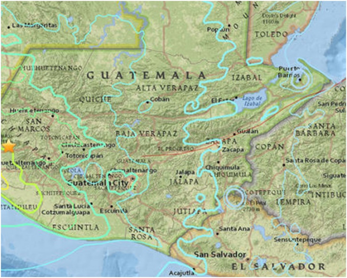 危地馬拉發生5.6級地震。