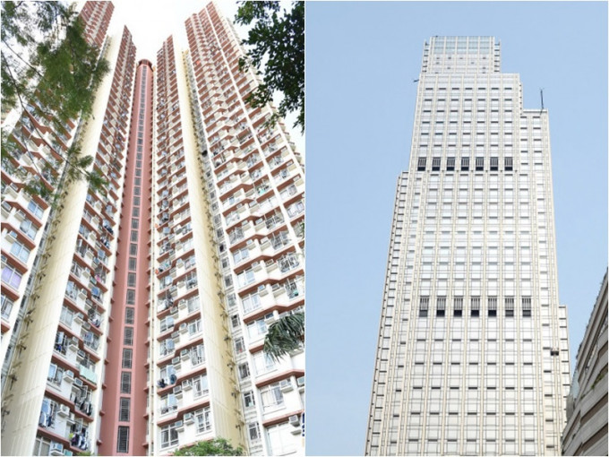 左图为平田邨;右图为瑰丽酒店