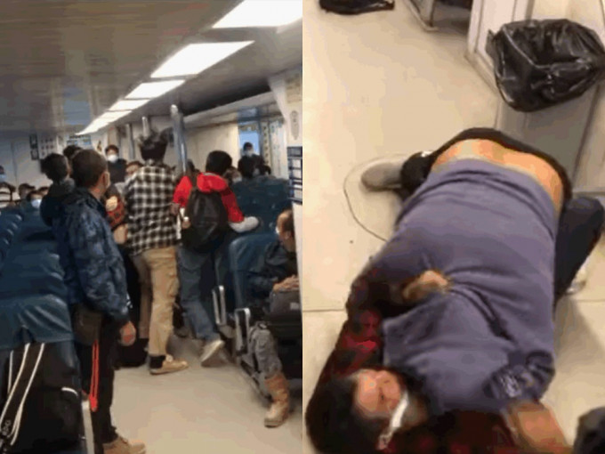数名地盘工人疑因争位口角继而于船舱群殴。香港突发事故报料区FB图片