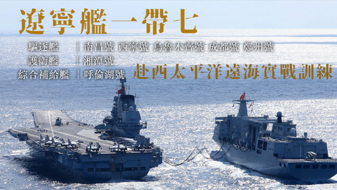 辽宁舰编队赴西太平洋进行远海实战训练。新华社资料图片