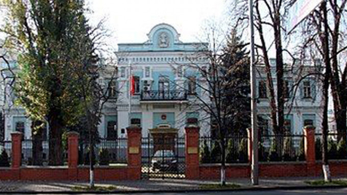 中国驻乌克兰使馆。网上图片