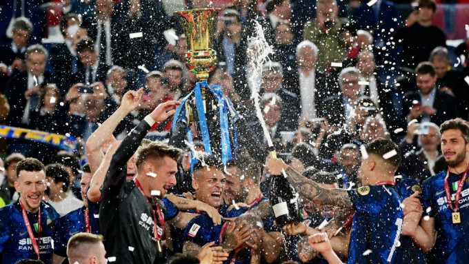 國際米蘭隊史第八次意大利盃封王。Reuters