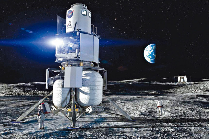 蓝色起源的月球登陆器模型。　