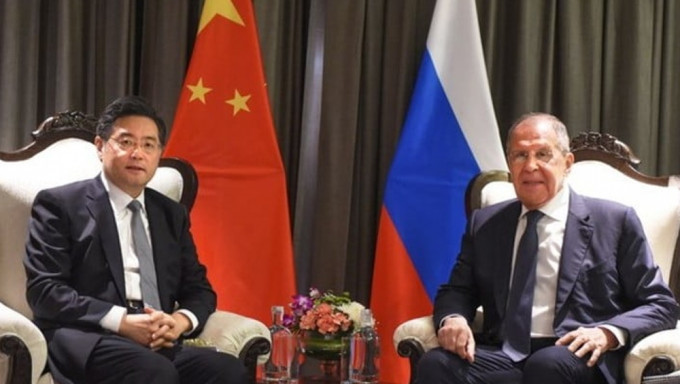中俄外長會晤。外交部圖片