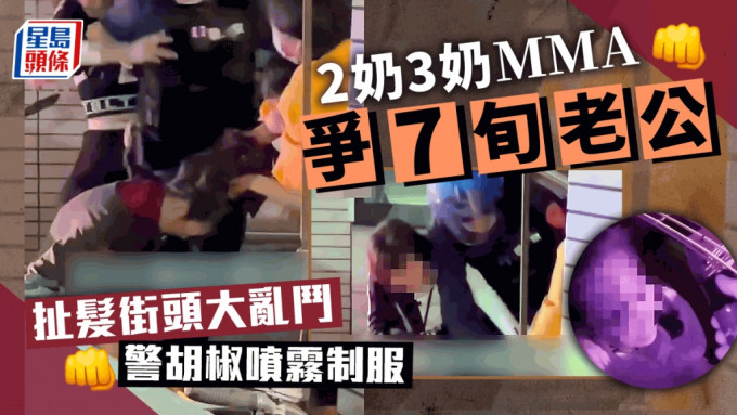 台湾近日热议一段三角孽恋，三位当事人合计有近「200岁」，其中二奶和三奶为争夺年逾七旬的「老公」，在街头激烈打斗。