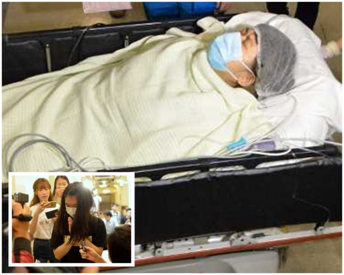 邓桂思在早上9时半前离开深切治疗部病房前往手术室。资料图片