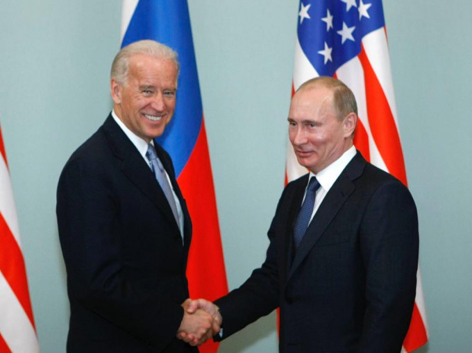 2011年3月拜登当美国副总统时，到莫斯科和普京会面。AP图片