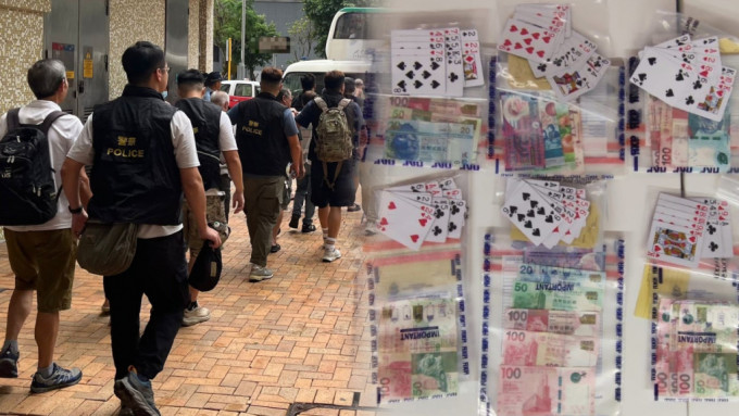 警方將軍澳荃灣打擊街頭賭博 拘13男年齡50至85歲