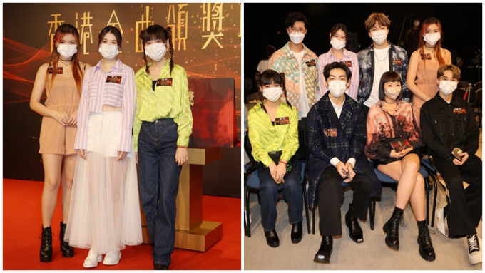 一班声梦歌手出席《香港金曲颁奖典礼》记者会以示支持。