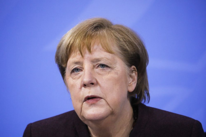 德国总理默克尔宣布现有的封城防疫措施至3月7日。AP图片