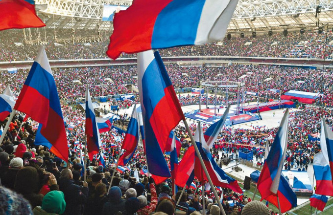 莫斯科昨日舉辦大型音樂會為普京造勢。