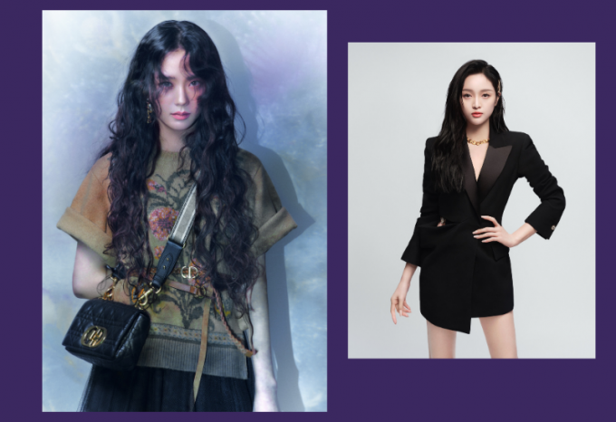 左/Dior刚宣布邀来BLACKPINK的Jisoo为品牌环球大使，右/Versace则请来内地女星吴宣仪担任中国区品牌大使。