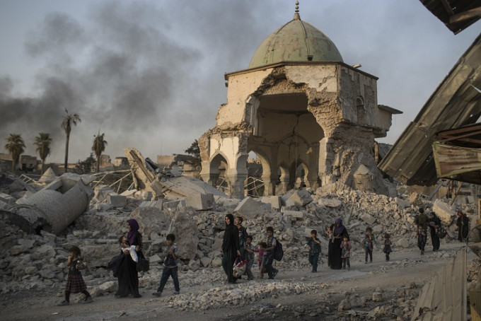 伊拉克军宣布摩苏尔全面收复。AP图片