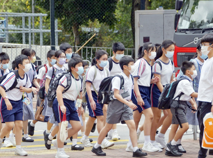 香港學童的快樂指數為 6.85。資料圖片