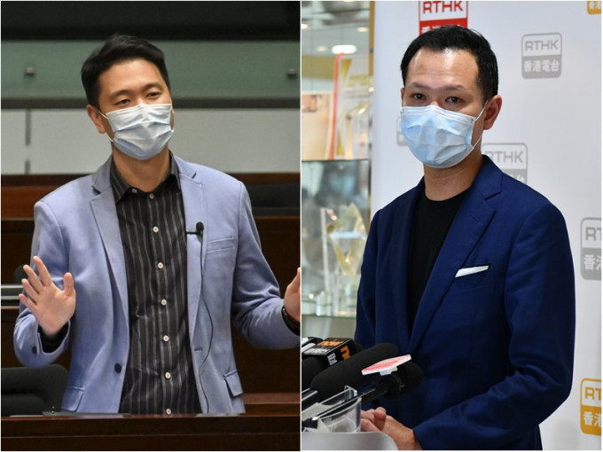 郭榮鏗（右）認為馬道立發聲明是因為法庭不斷受壓；周浩鼎（左）則認為未能釋除巿民疑慮。