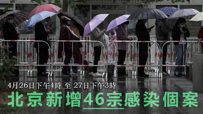 由本月22日至今，北京合共發現138宗感染個案。美聯社圖片