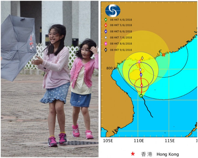 天文台指熱帶氣旋在未來兩三天移向海南島及廣東西部一帶，但其後路徑及強度仍存變數。