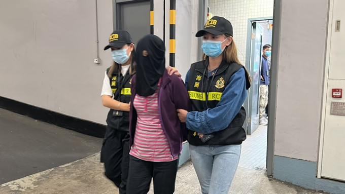 海關拘捕一名涉嫌販賣私煙的67歲中國籍女子。海關提供