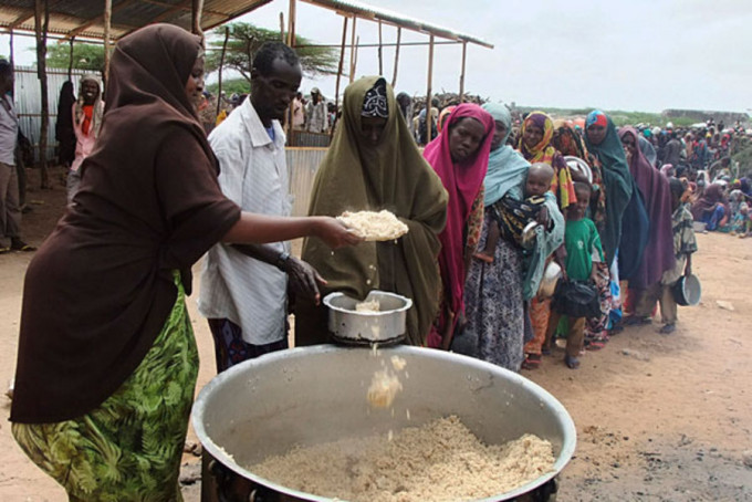 在非洲，營養不良的情況十分普遍。AP圖片