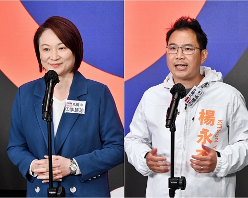 九龙中候选人李慧琼及杨永杰关注区内旧区重建问题。