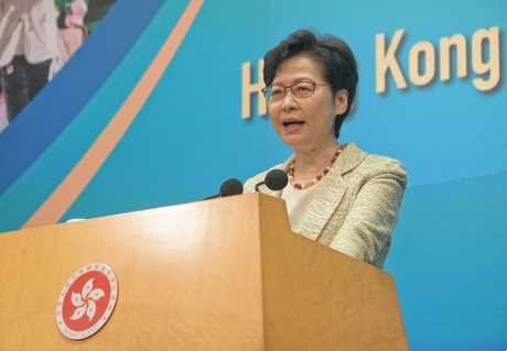 林郑月娥认为香港应与大湾区城市包括深圳，互补优势。资料图片