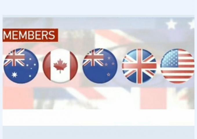 「五眼聯盟」成員國包括澳洲、加拿大、新西蘭、英國和美國。