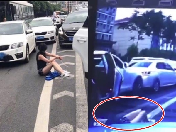 公路上有驾驶者亲眼目睹一辆汽车掉出一名被困绑的女子。（网图）
