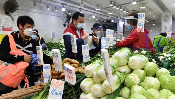 政府指，蔬菜批发价已回落至平日水平。资料图片