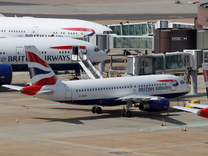 英国航空往返香港航班延长停飞至周六。路透社图片