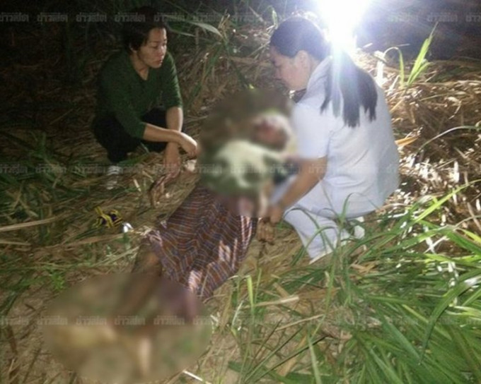 老农夫Uthorn Kanthong遗体在田内被发现。网图