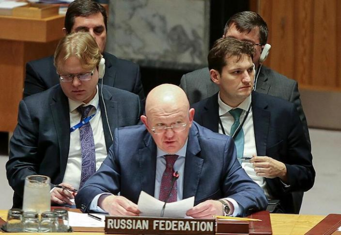 俄罗斯常驻联合国代表瓦西里·涅边贾。
