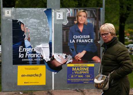 法國總統大選再過幾天就決選。AP