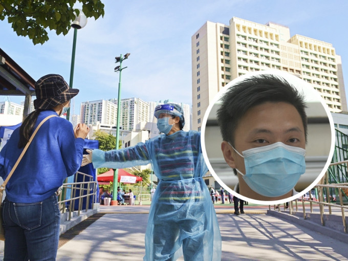 香港专职医疗人员及护士协会干事刘凯文（小图）表示，不满管理层昨日在记者会上试图卸责，指责前线医护无按指引配戴防护装备。资料图片