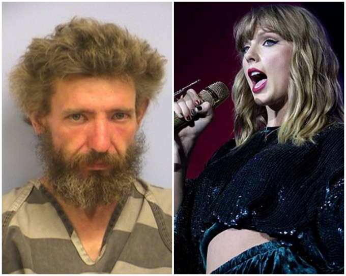 Matthew James Caldwell(左)声称自己是Taylor Swift(右)。网图