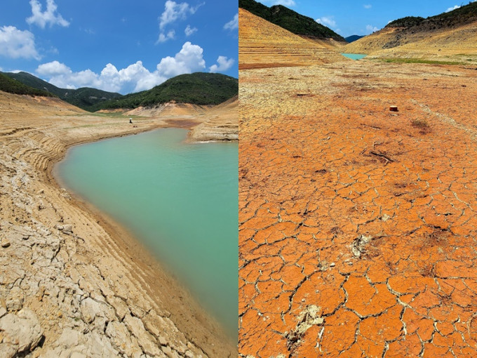 西貢萬宜水庫集水區乾涸。facebook群組「馬鞍山之友 @ 36着之走為上着」網民Cara Chow圖片