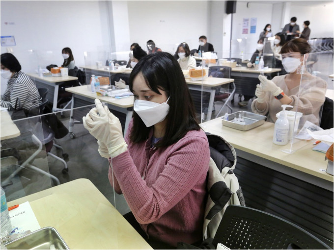 阿斯利康疫苗获准于南韩供应。AP