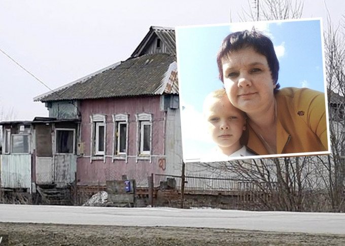 俄羅斯狠母在家中後院向兒子灌汽油並點火燒死。網圖