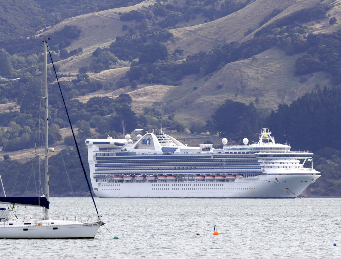 「黃金公主號」現時停泊在紐西蘭港口。AP