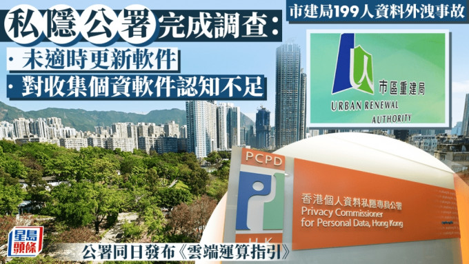 市建局199人資料外洩 私隱公署發警告信：未適時更新軟件兼認知不足