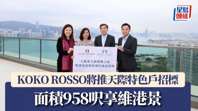 KOKO ROSSO将推天际特色户招标，面积958尺享维港景色。