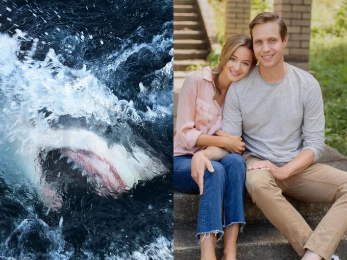 孕妻愛夫心切跳水勇救被鯊魚攻擊的丈夫。（示意圖／FB圖）