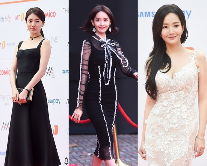 秀智、潤娥、朴敏英盛裝出席AAA頒獎禮。（網圖）