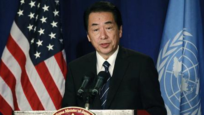 前日本首相菅直人。路透社資料圖片