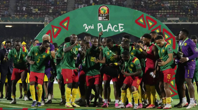 喀麥隆戲劇性追平再射贏12碼，拿到今屆非洲盃季軍。 AP