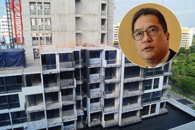 黃偉綸表示，政府在過去一年推行「組裝合成」建築法，減少高空工作的需要。 資料圖片